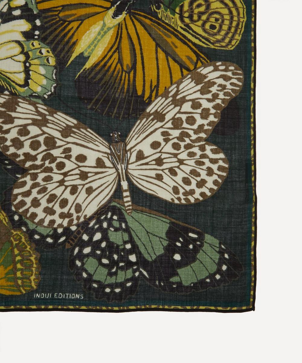 Liberty London Inoui Editions Papillons Print Wool Square Scarf