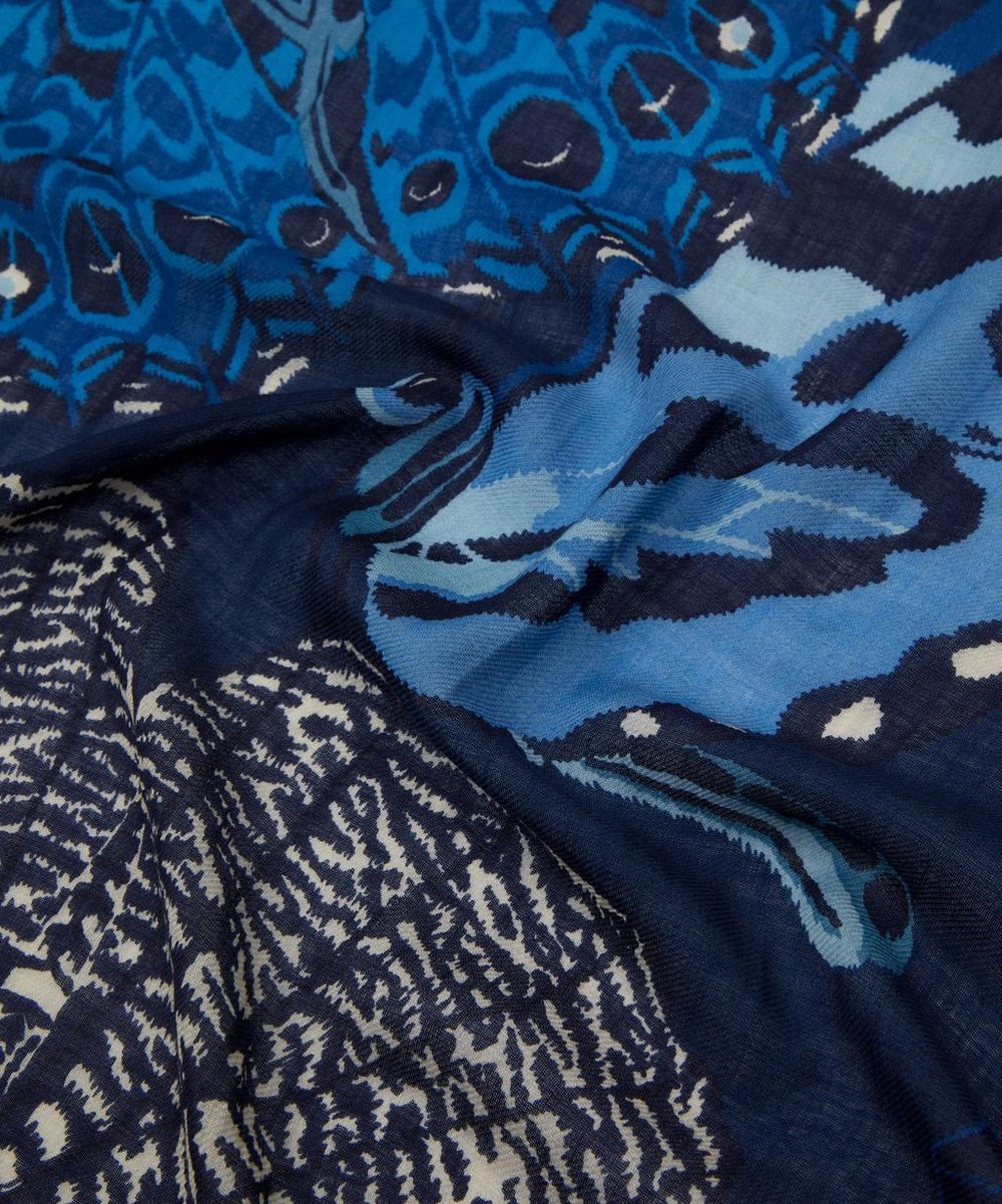 Liberty London Inoui Editions Papillons Print Wool Square Scarf