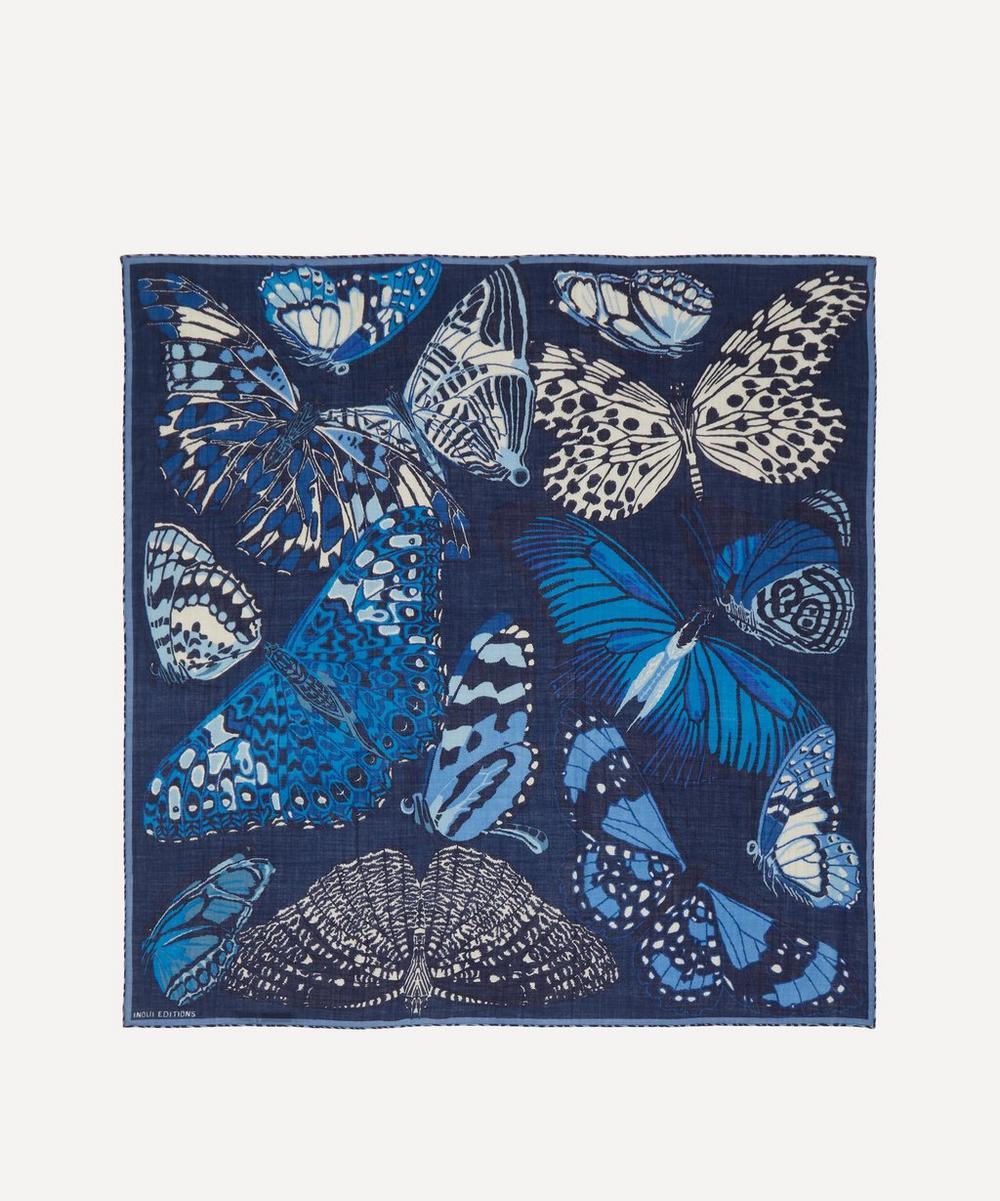 liberty london Inoui Editions Papillons Print Wool Square Scarf