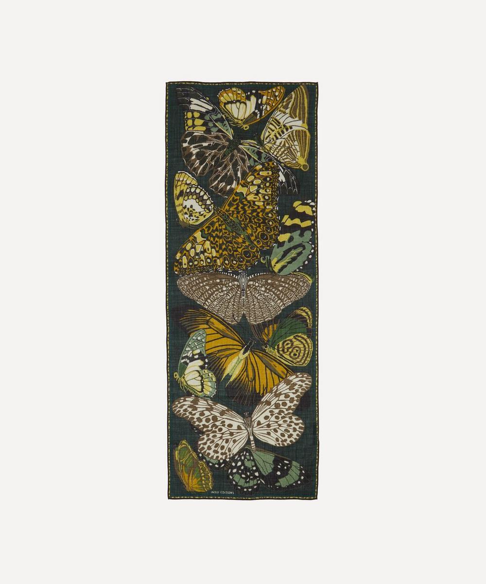 liberty london Inoui Editions Papillons Print Wool Square Scarf