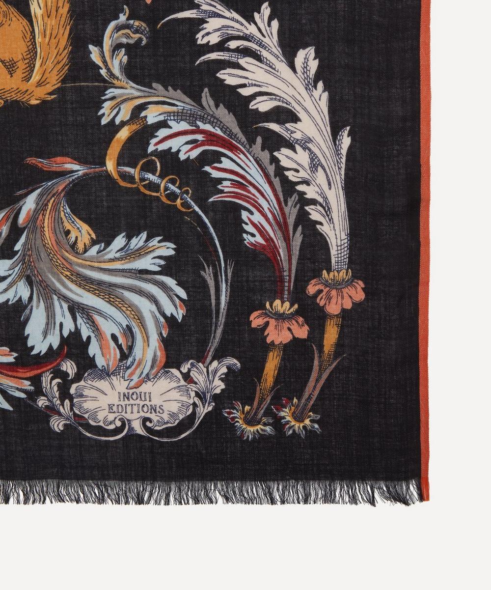 Liberty London Inoui Editions Rococo Print Wool Scarf