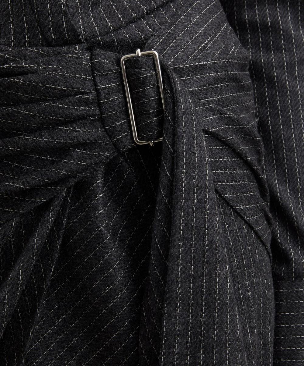 Liberty London Isabel Marant Rosalie Draped Pinstripe Midi Dress