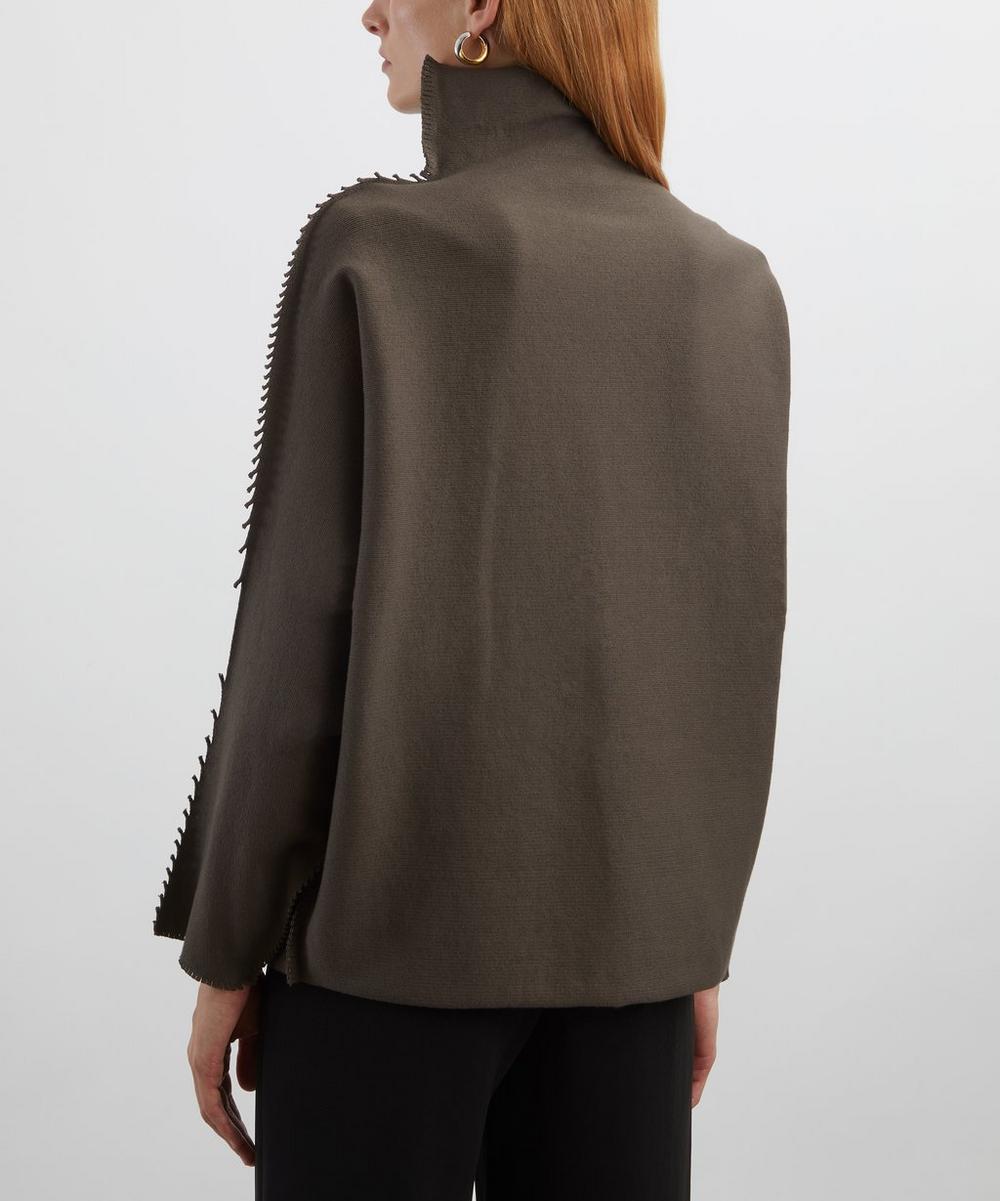 Liberty London Issey Miyake CAMPAGNE Funnel-Neck Top