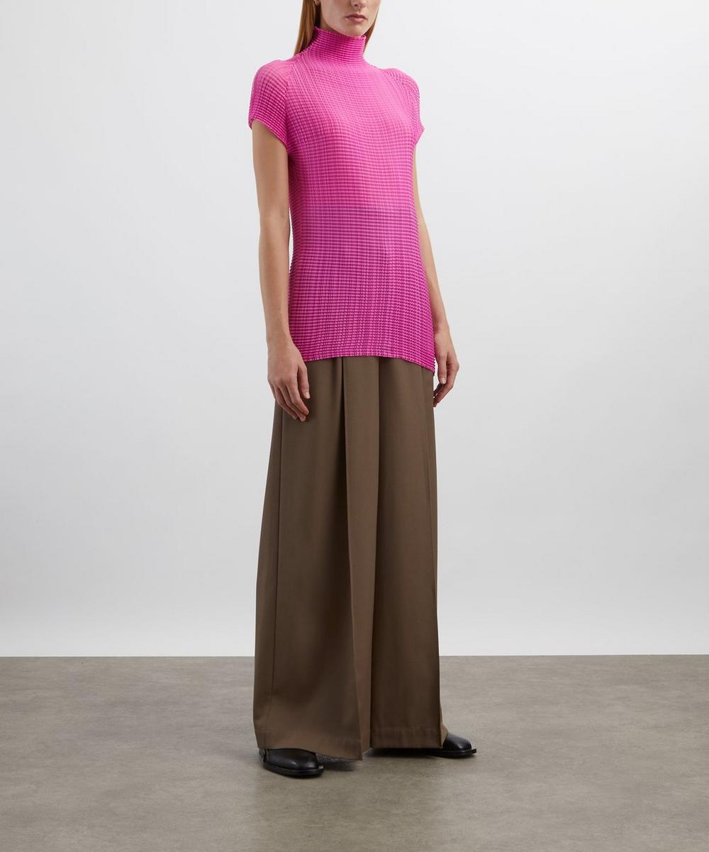 liberty london Issey Miyake Pink Wooly Pleats-58 High-Neck Top