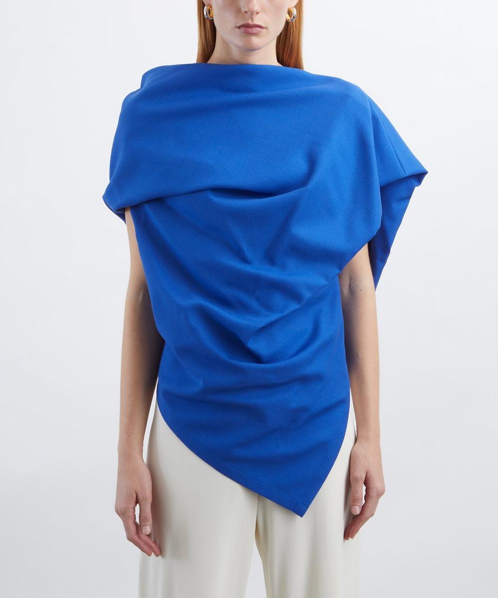 Liberty London Issey Miyake UNI-FORM Wool Draped Top