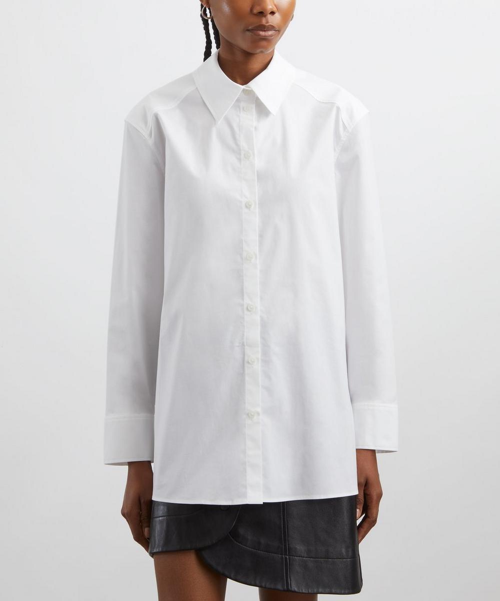 Liberty London Ivy Oak White Emory Cotton Poplin Shirt