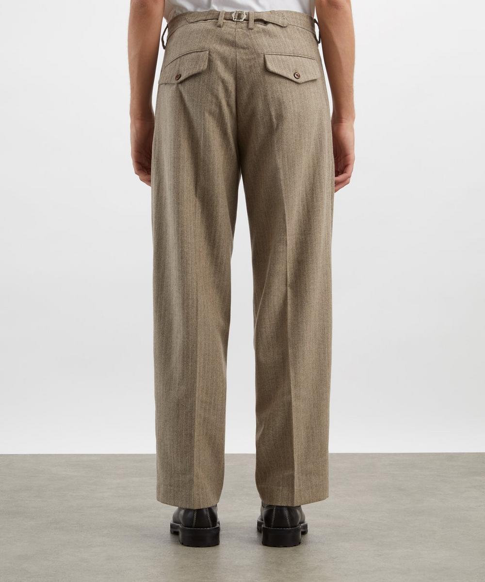 Liberty London Justin Herringbone Relaxed-Fit Trousers