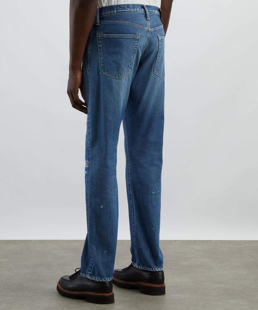 Liberty London Kapital Monkey CISCO Straight-Leg Distressed Embroidered Jeans