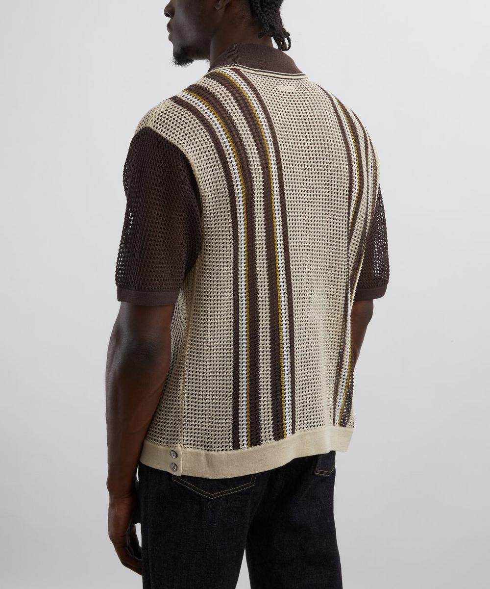 Liberty London Kapital Tennessee Mesh Knit Cuban Polo Shirt