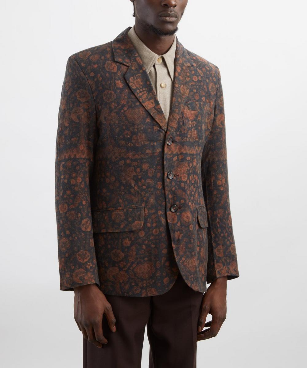 Liberty London Kartik Research Block-Print Wool Blazer