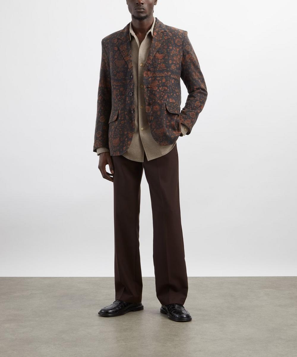 liberty london Kartik Research Block-Print Wool Blazer