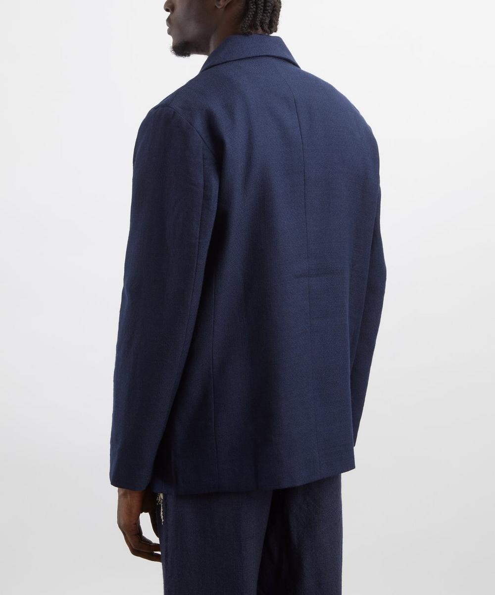 Liberty London Kartik Research Double Breasted Embroidered Blazer