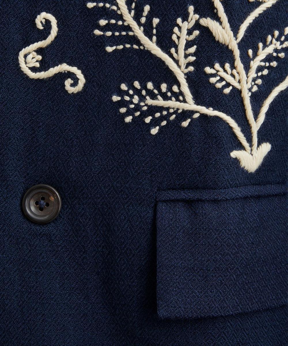 Liberty London Kartik Research Double Breasted Embroidered Blazer