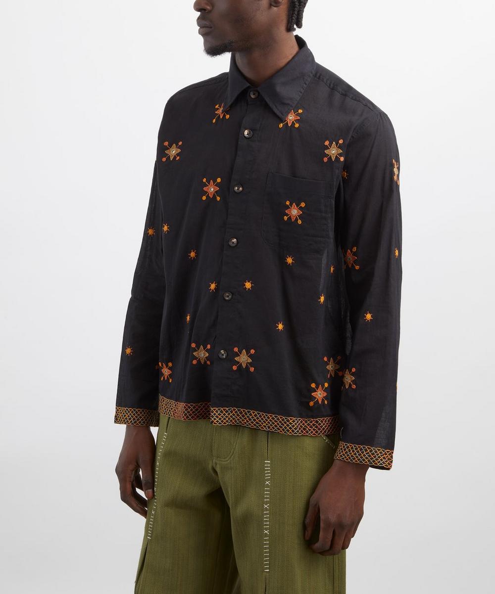 Liberty London Kartik Research Embroidered Cotton Shirt