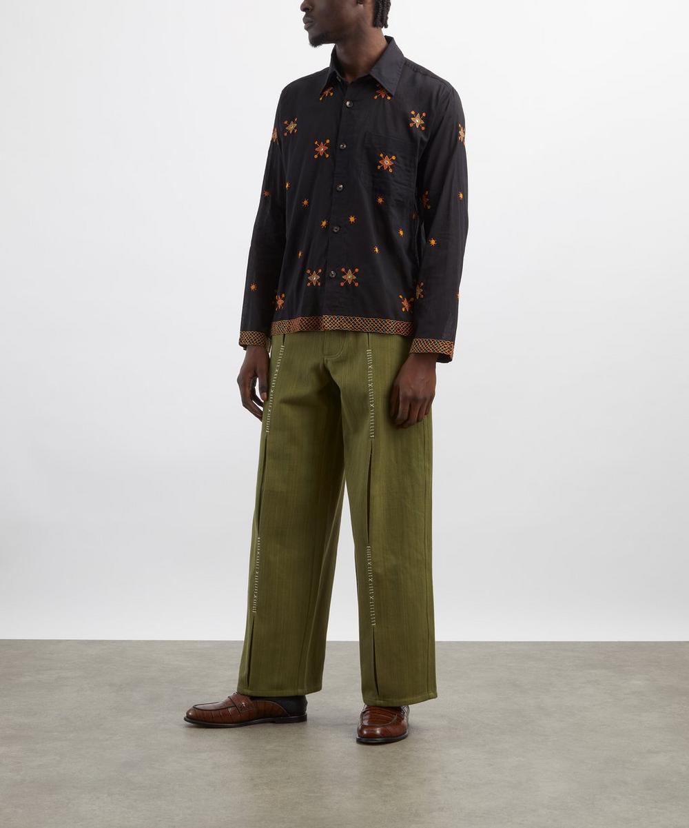 liberty london Kartik Research Embroidered Cotton Shirt