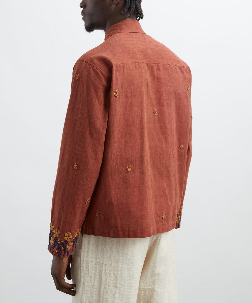 Liberty London Kartik Research Floral Embroidered Cotton Shirt