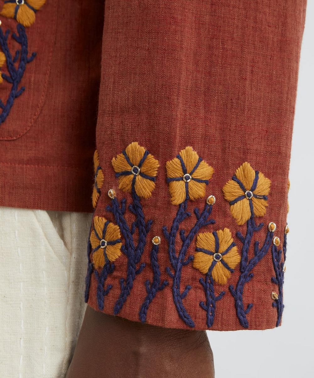 Liberty London Kartik Research Floral Embroidered Cotton Shirt