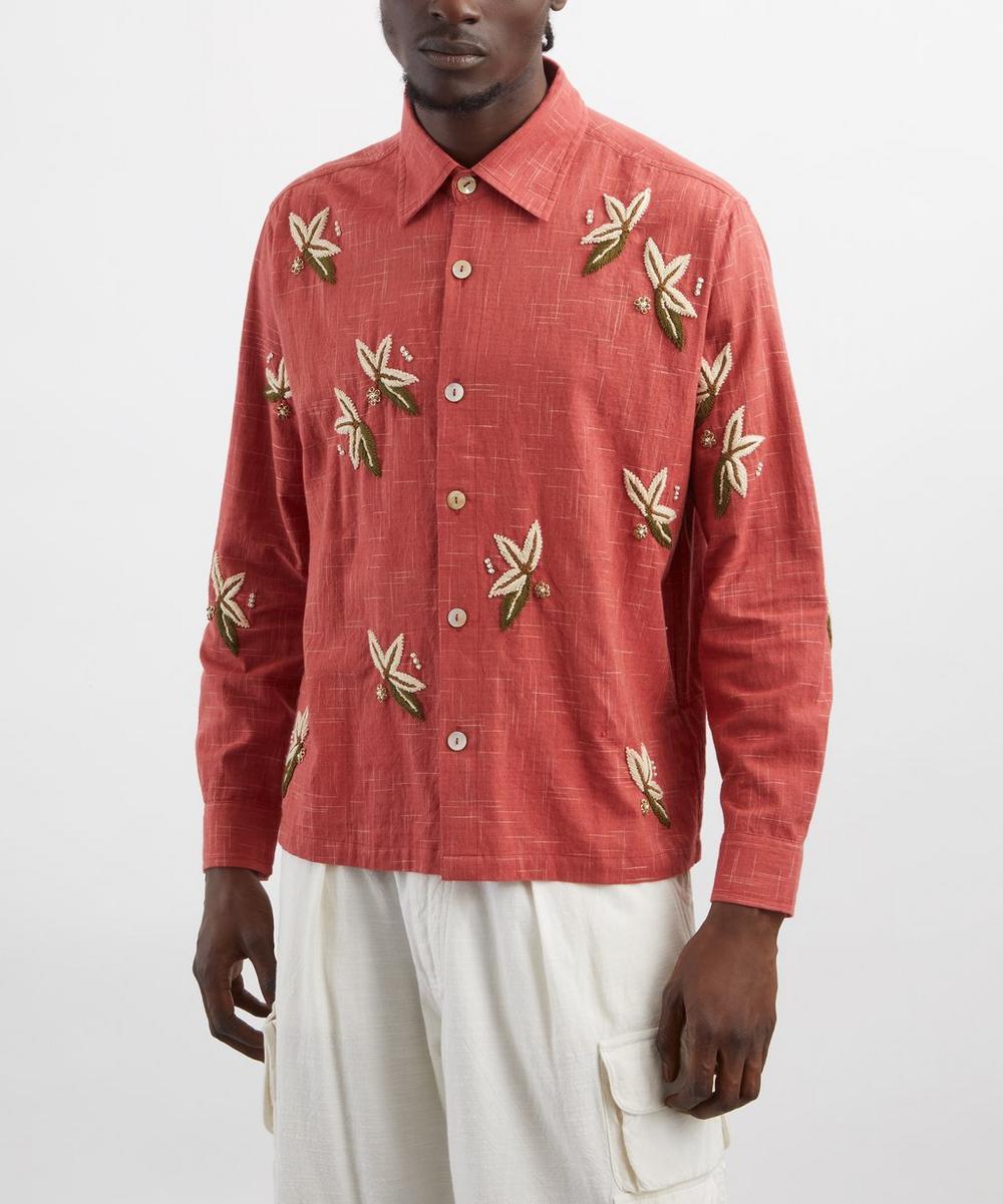 Liberty London Kartik Research Hand-Embroidered Floral Shirt