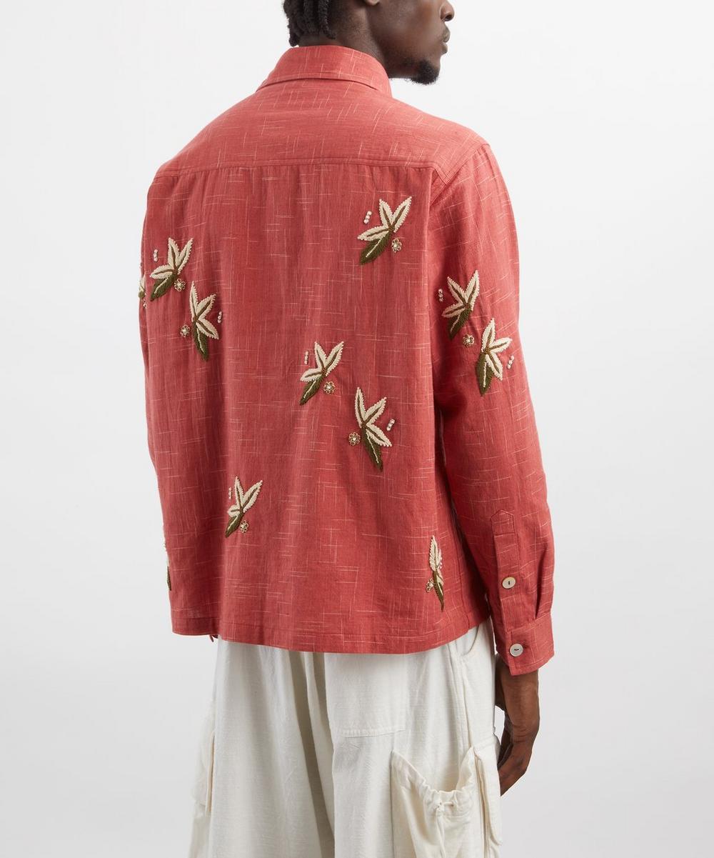 Liberty London Kartik Research Hand-Embroidered Floral Shirt