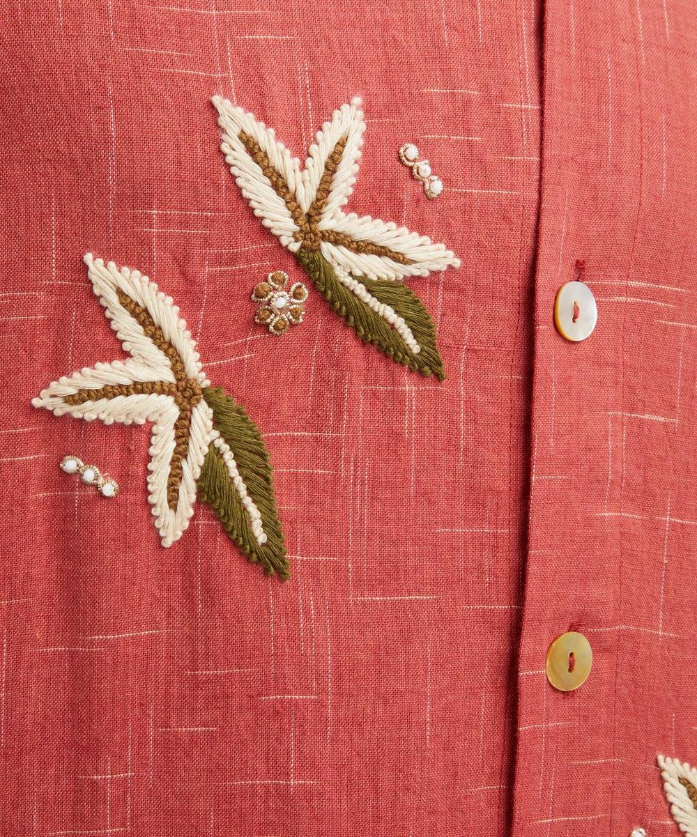 Liberty London Kartik Research Hand-Embroidered Floral Shirt
