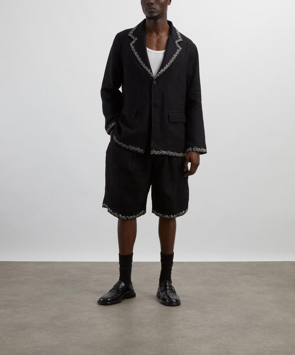 liberty london Kartik Research Handwoven Linen Blazer