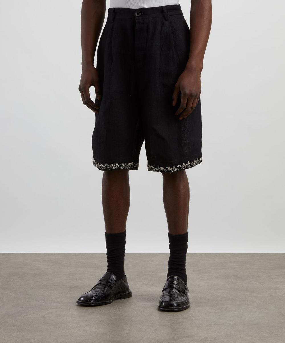 Liberty London Kartik Research Linen Pleated Shorts