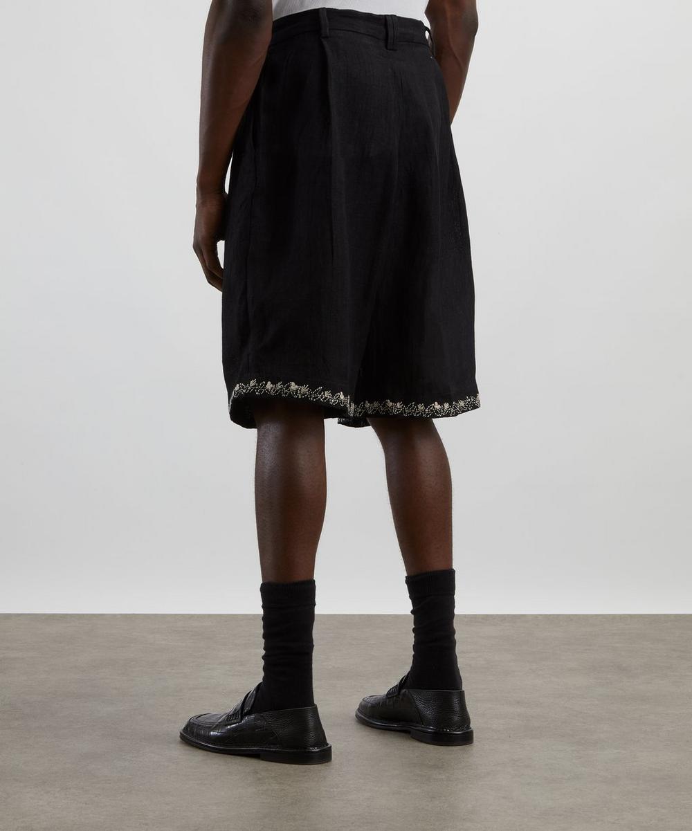 Liberty London Kartik Research Linen Pleated Shorts