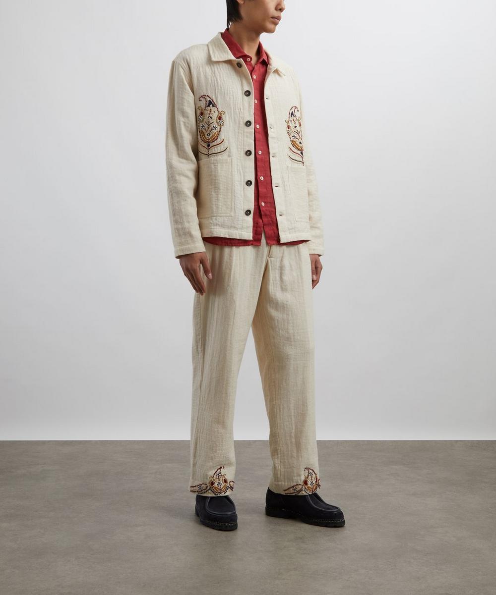 liberty london Kartik Research Paisley Embroidered Cropped Jacket