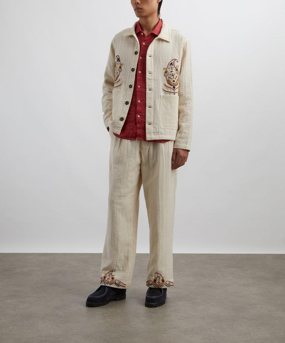 liberty london Kartik Research Paisley Embroidered Trousers