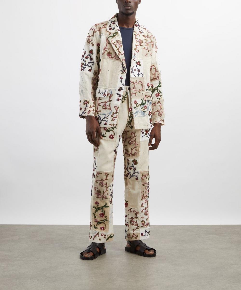 liberty london Kartik Research Patchwork Chintz Embroidered Blazer