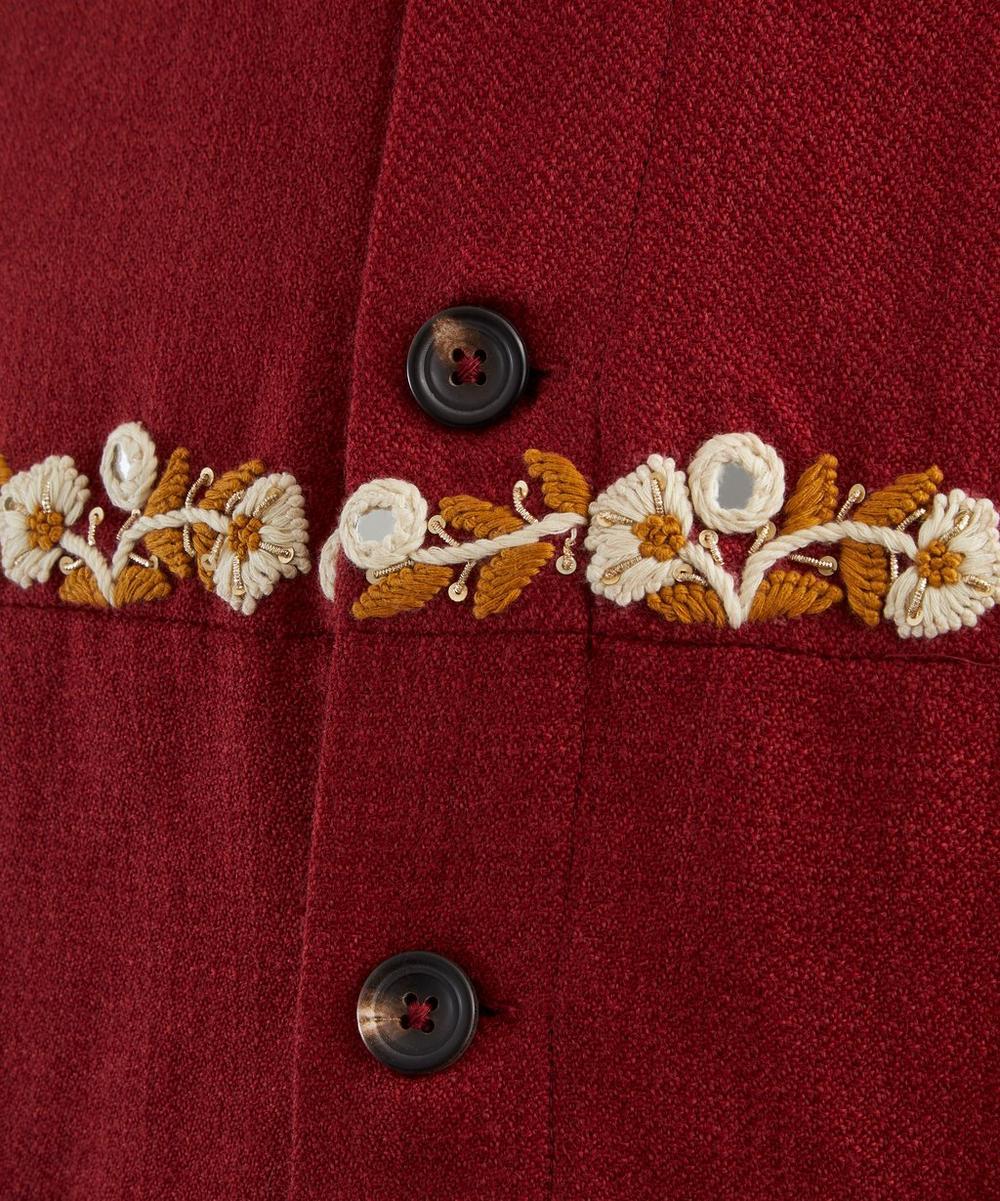 Liberty London Kartik Research Rishikesh Embroidered Herringbone Jacket