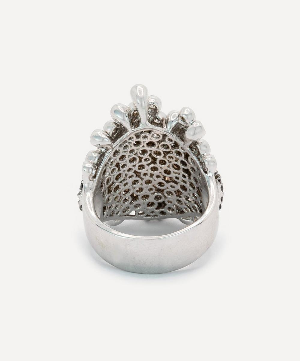 Liberty London Kojis 18ct White Gold Black And White Diamond Cocktail Ring