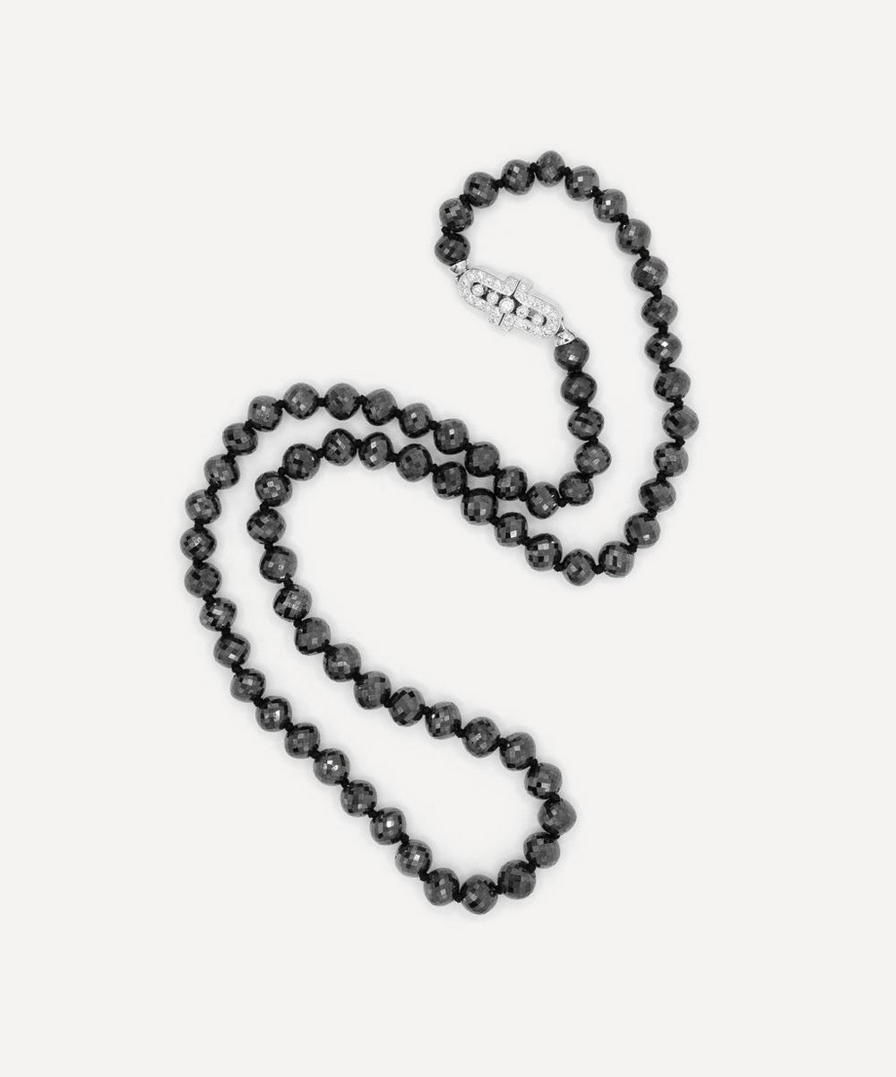 Liberty London Kojis 18ct White Gold Black Diamond Bead Necklace