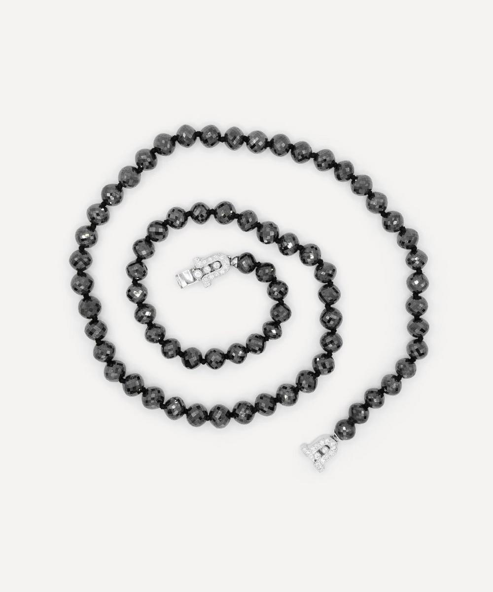 Liberty London Kojis 18ct White Gold Black Diamond Bead Necklace