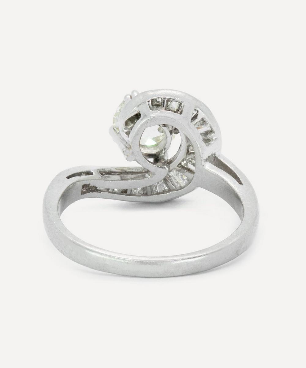 Liberty London Kojis Platinum Old Cut Diamond Swirl Ring