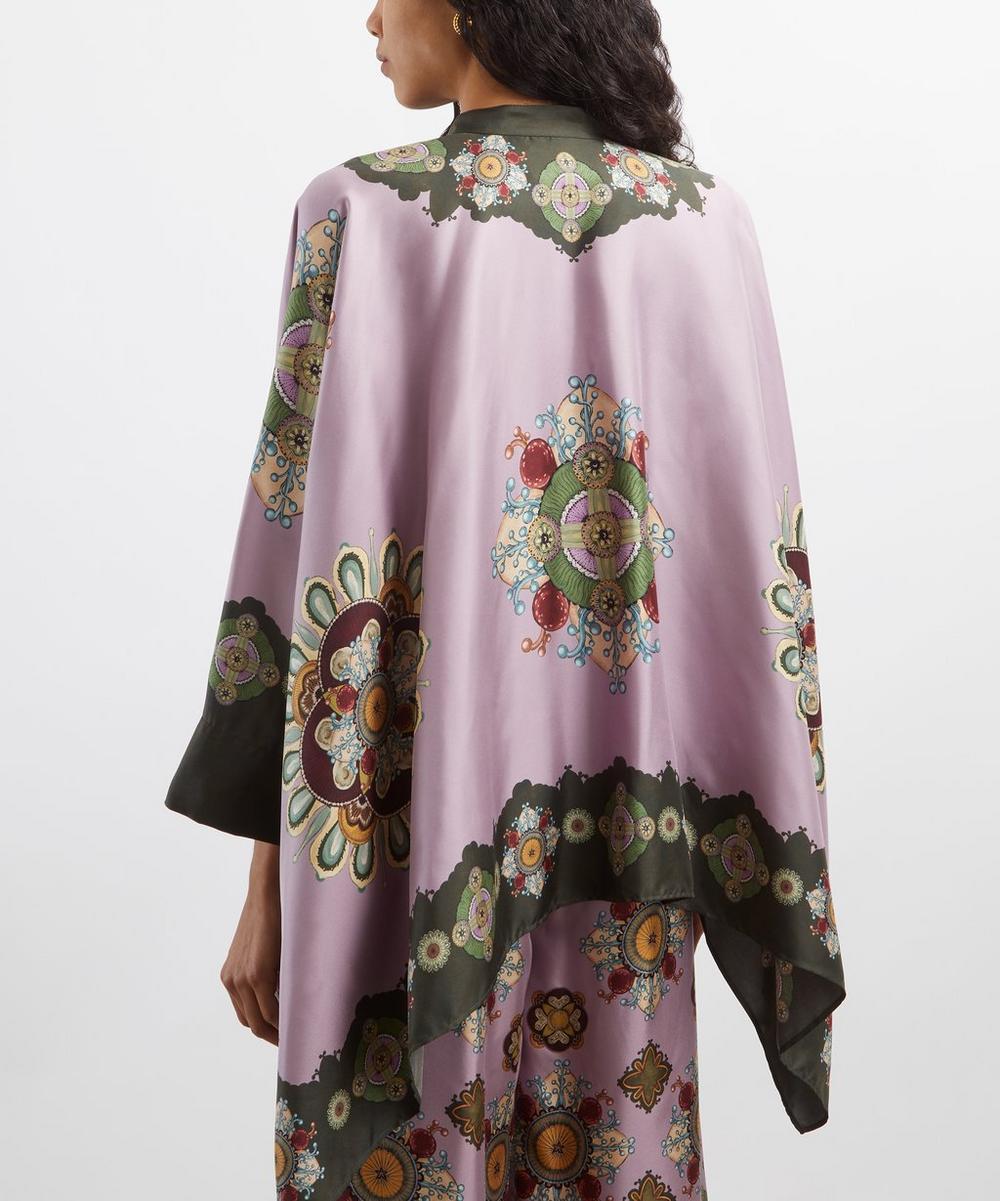 Liberty London La DoubleJ Foulard Nucleus Placée Dusty Pink Silk Shirt