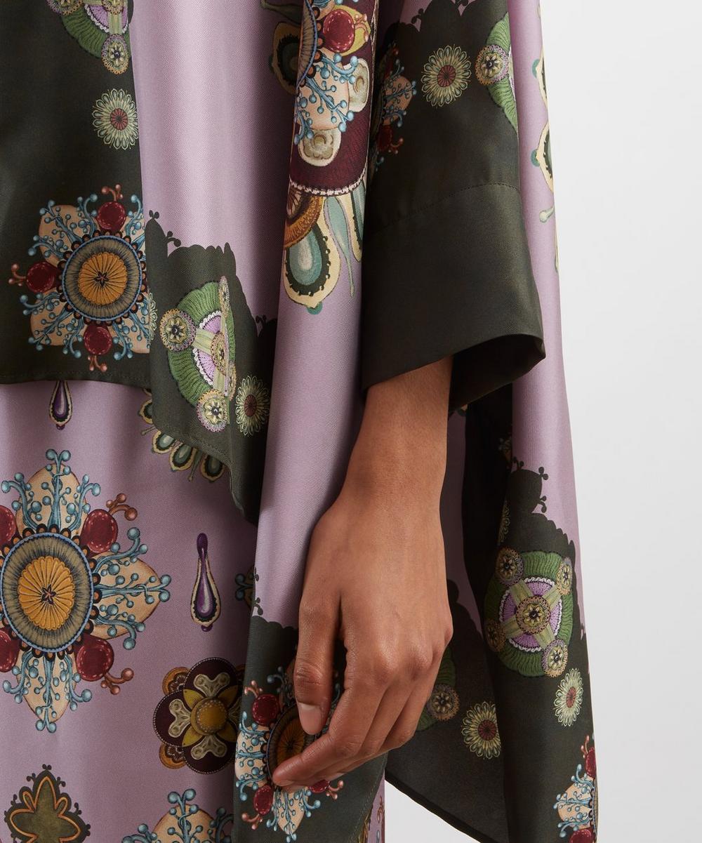 Liberty London La DoubleJ Foulard Nucleus Placée Dusty Pink Silk Shirt