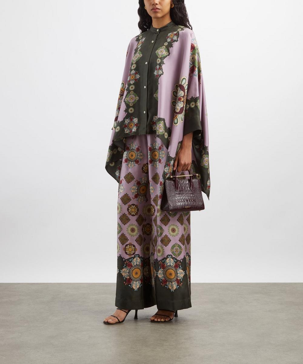 liberty london La DoubleJ Foulard Nucleus Placée Dusty Pink Silk Shirt