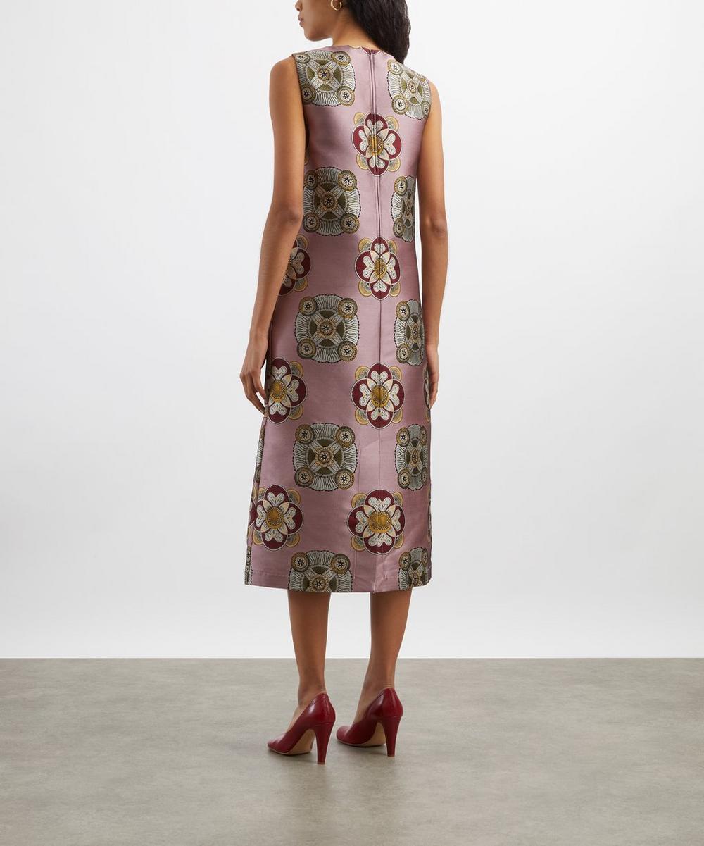 Liberty London La DoubleJ Nucleus Placée Dusty Pink Column Dress