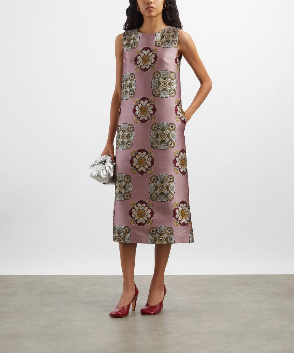 liberty london La DoubleJ Nucleus Placée Dusty Pink Column Dress