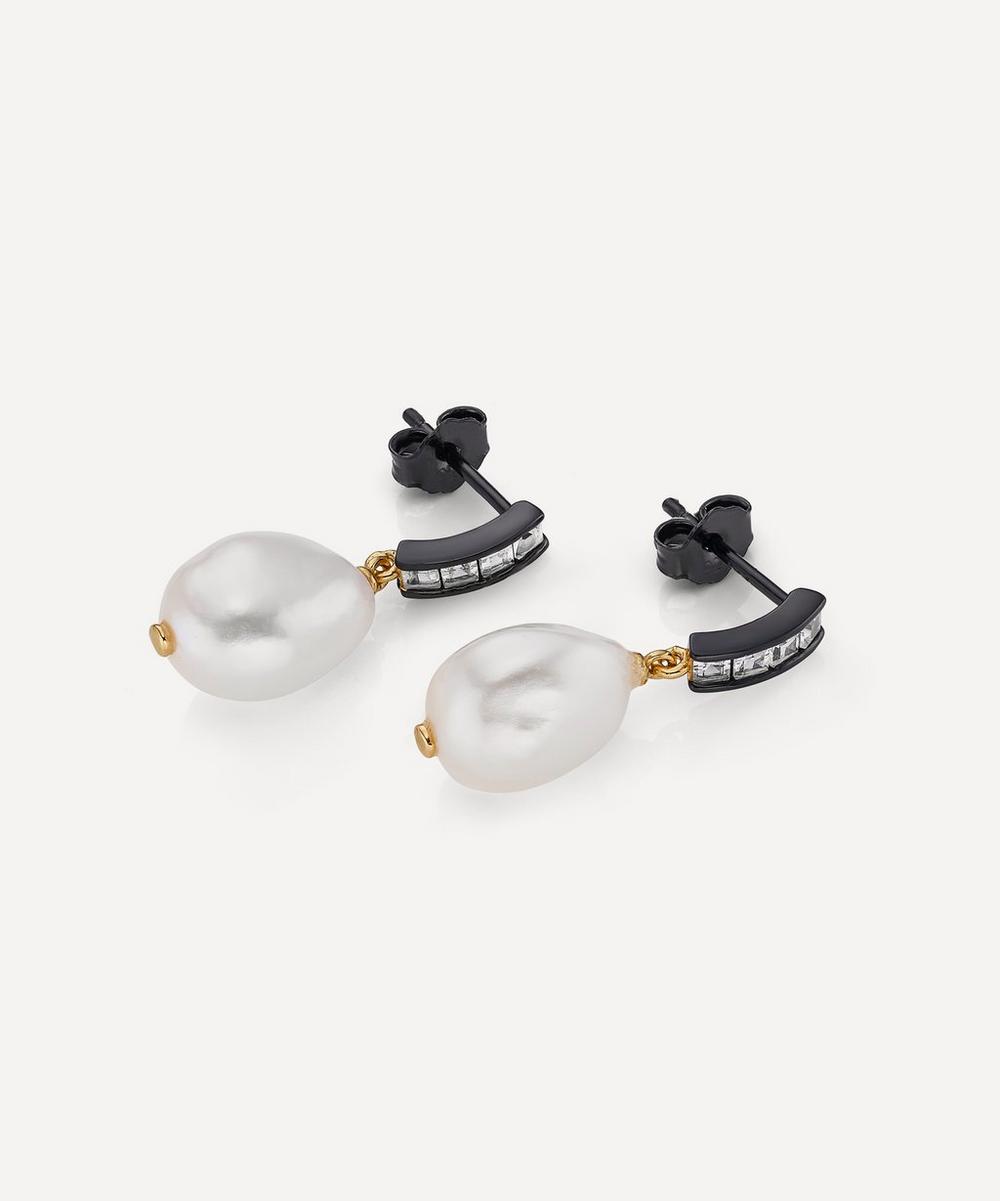 Liberty London Laura Vann 14ct Gold-Plated Vermeil Silver Blythe Pearl Drop Earrings