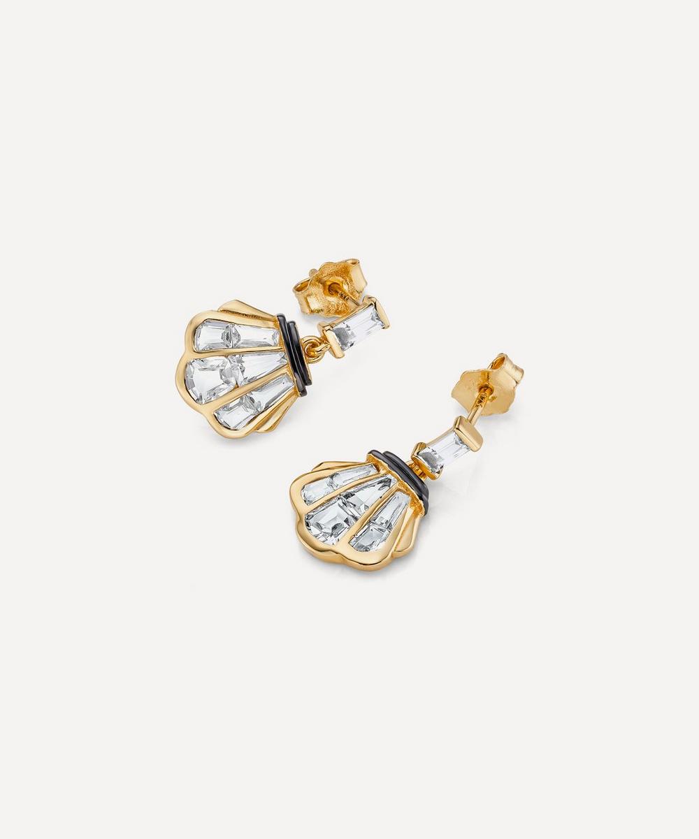 liberty london Laura Vann 14ct Gold-Plated Vermeil Silver Cleo Earrings Drop Earrings