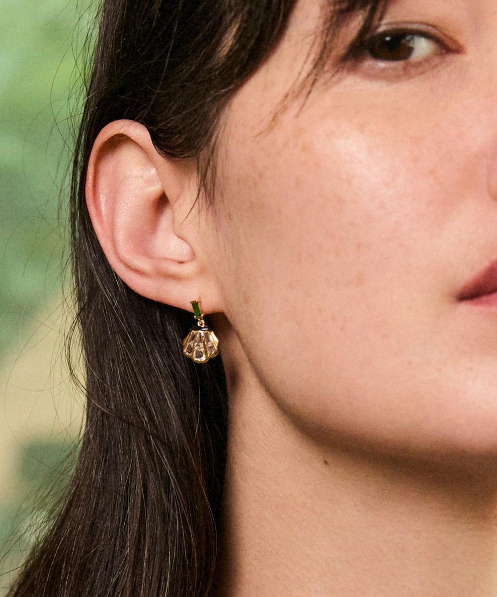liberty london Laura Vann 14ct Gold-Plated Vermeil Silver Cleo Earrings Drop Earrings