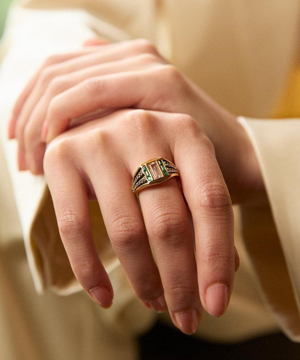 liberty london Laura Vann 14ct Gold-Plated Vermeil Silver Freya Ring