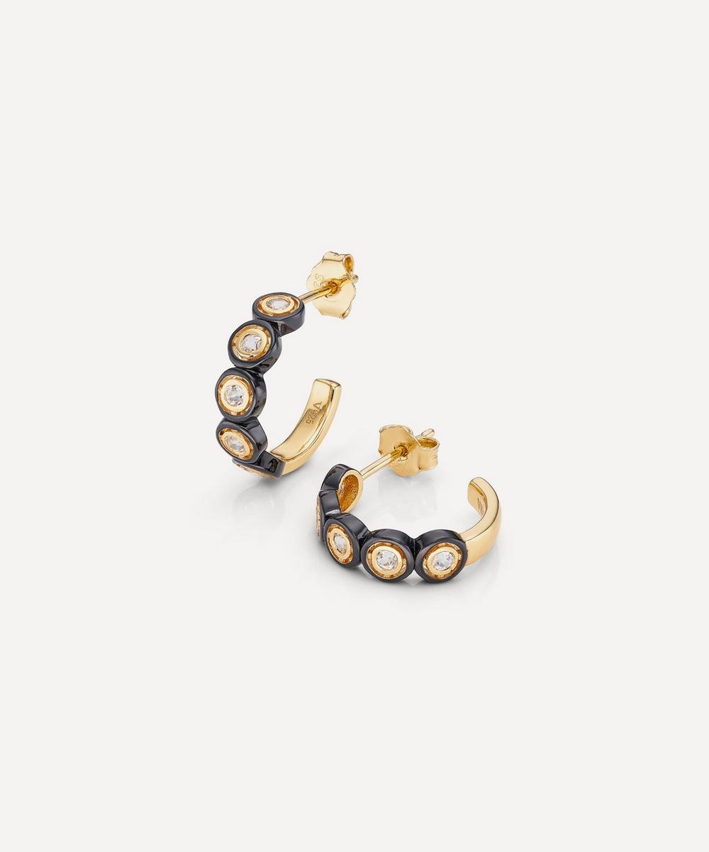 Liberty London Laura Vann 14ct Gold-Plated Vermeil Silver Zadie Huggie Hoop Earrings