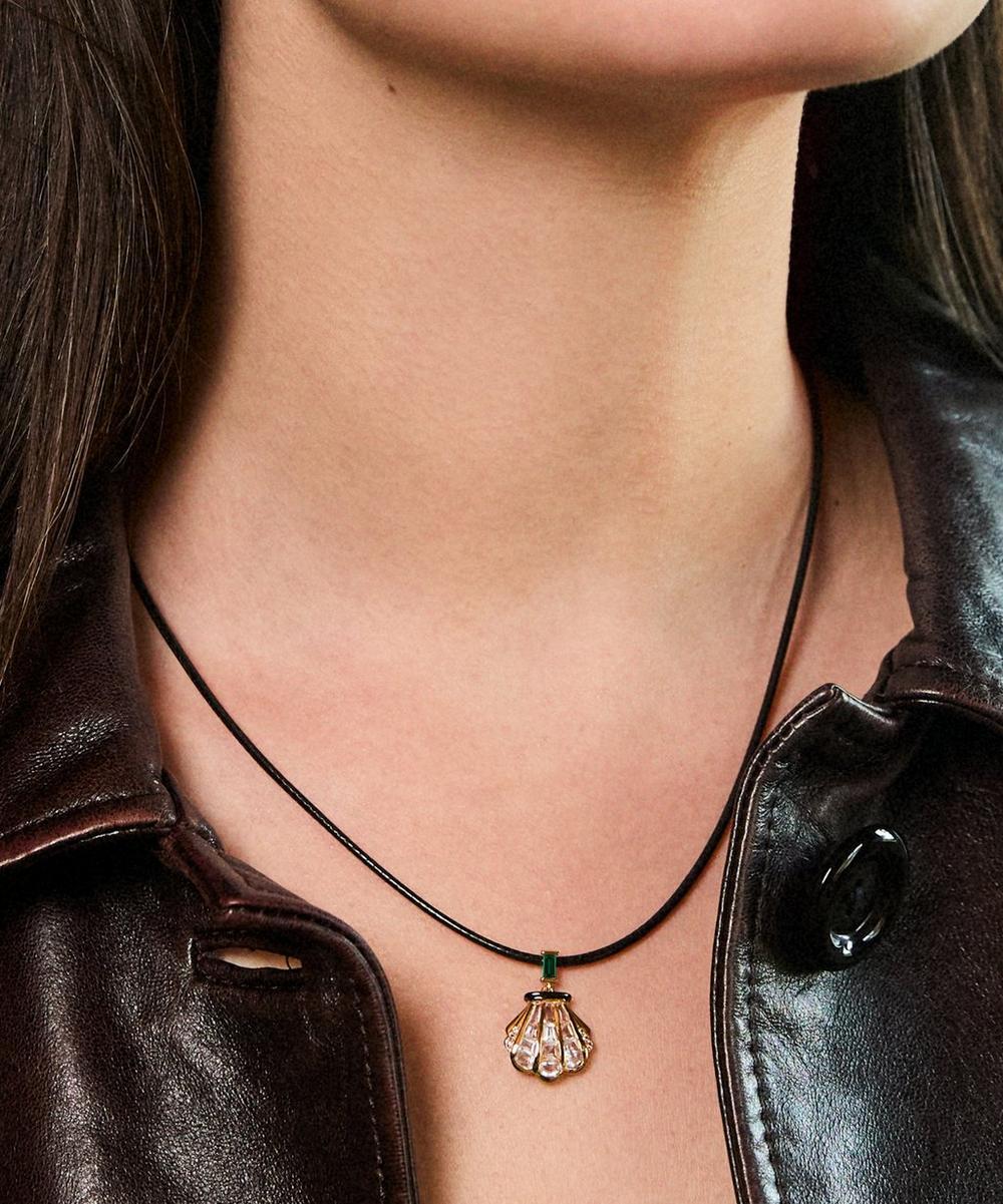 liberty london Laura Vann 18ct Gold-Plated Cleo Cord Necklace