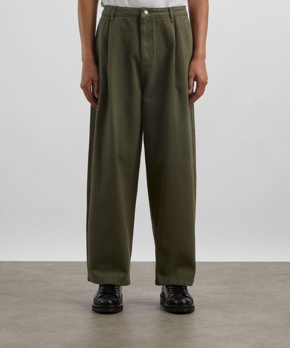 Liberty London Le17septembre Khaki One-Tuck Wide Denim Jeans