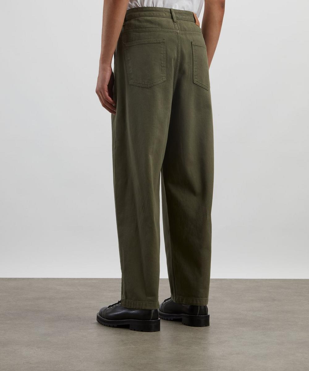 Liberty London Le17septembre Khaki One-Tuck Wide Denim Jeans