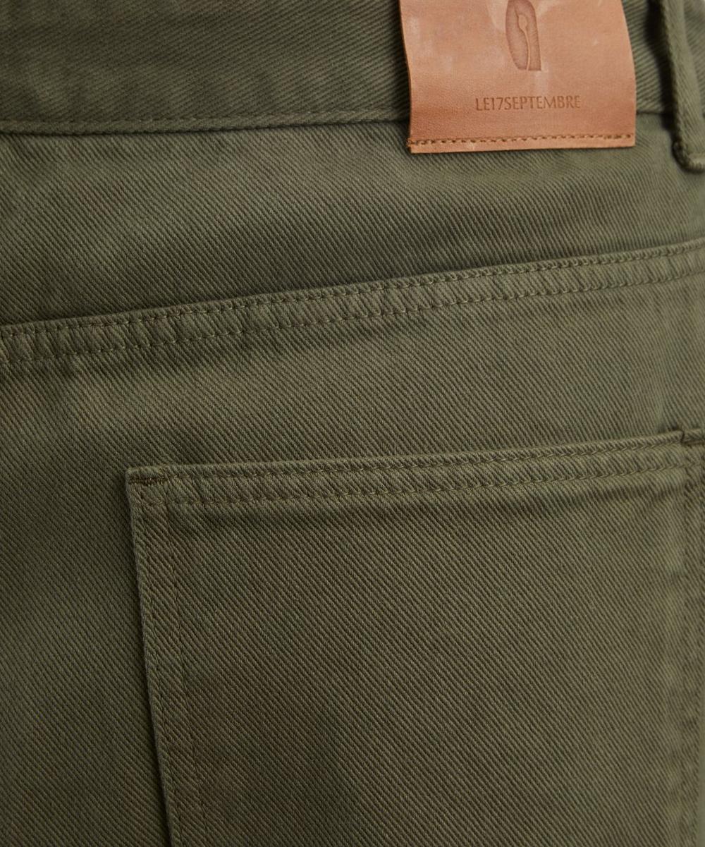 Liberty London Le17septembre Khaki One-Tuck Wide Denim Jeans