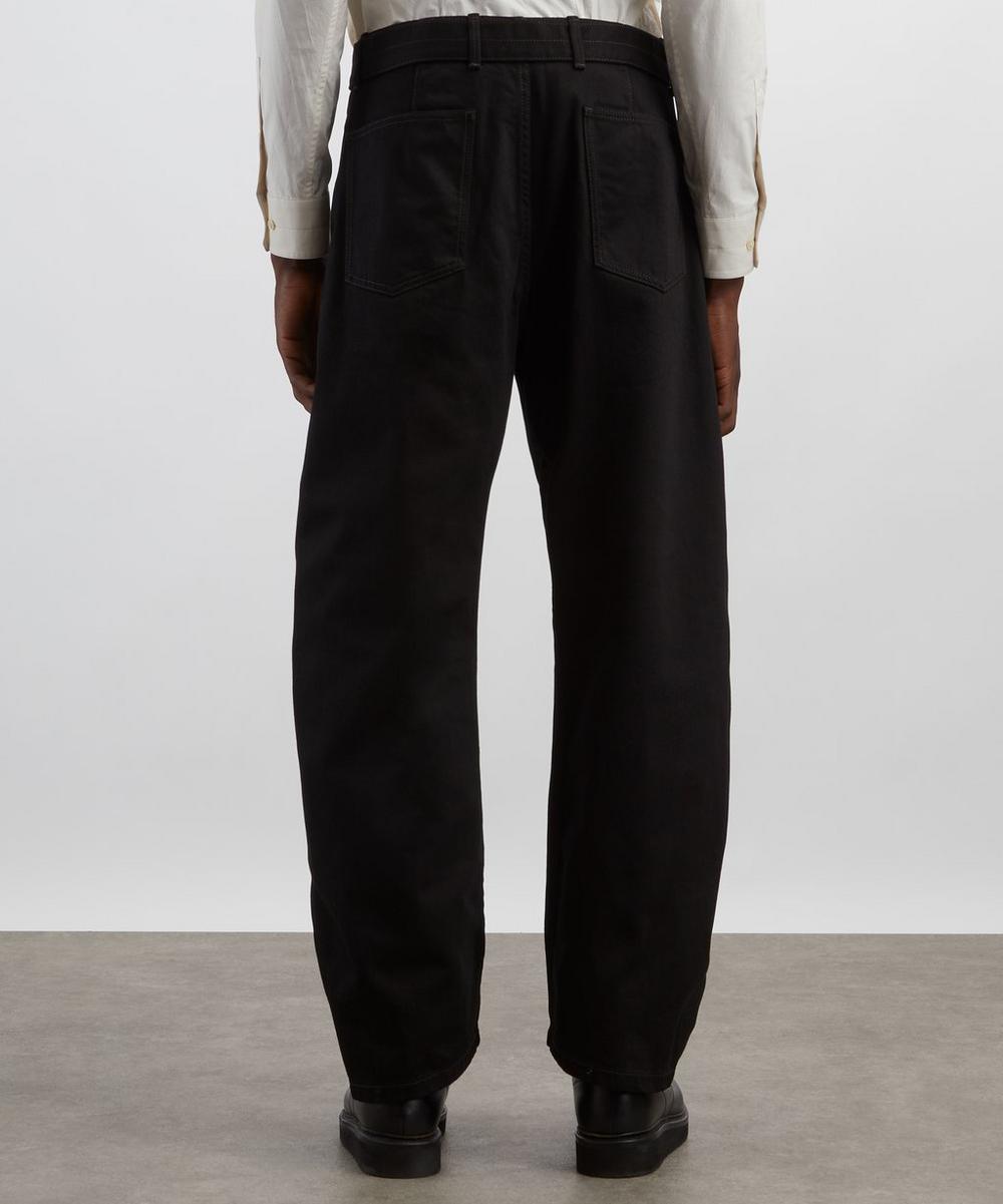 Liberty London Lemaire Black Twisted Belted Trousers